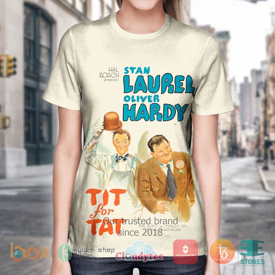 Laurel and Hardy Tit For Tat 3D Shirt 3