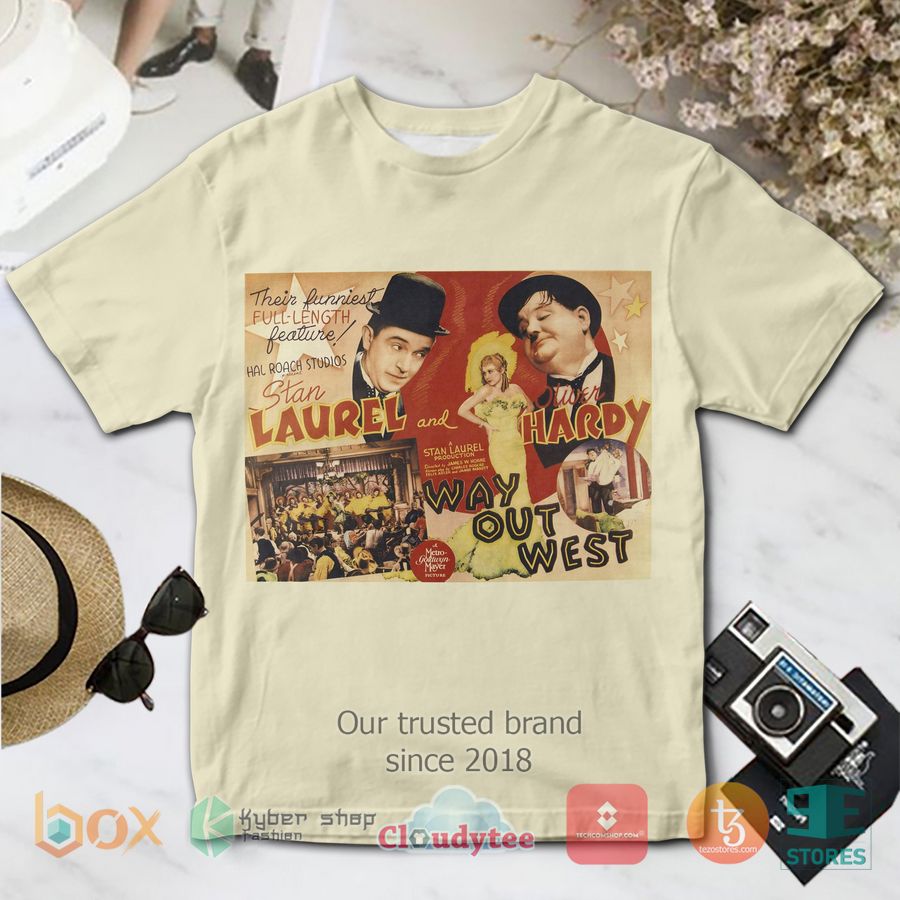 Laurel and Hardy Way Out West 3D Shirt 1
