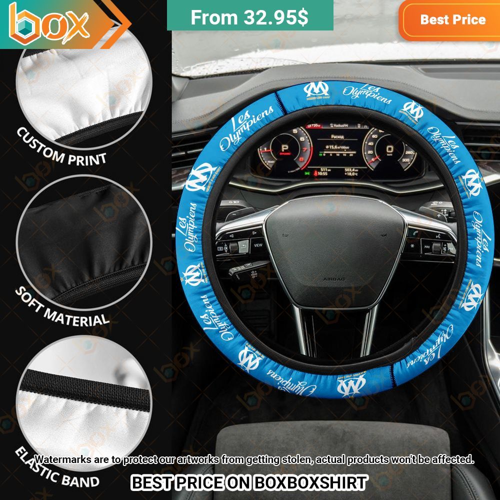 Les Olympiens Olympique Marseille Car Steering Wheel Cover 6