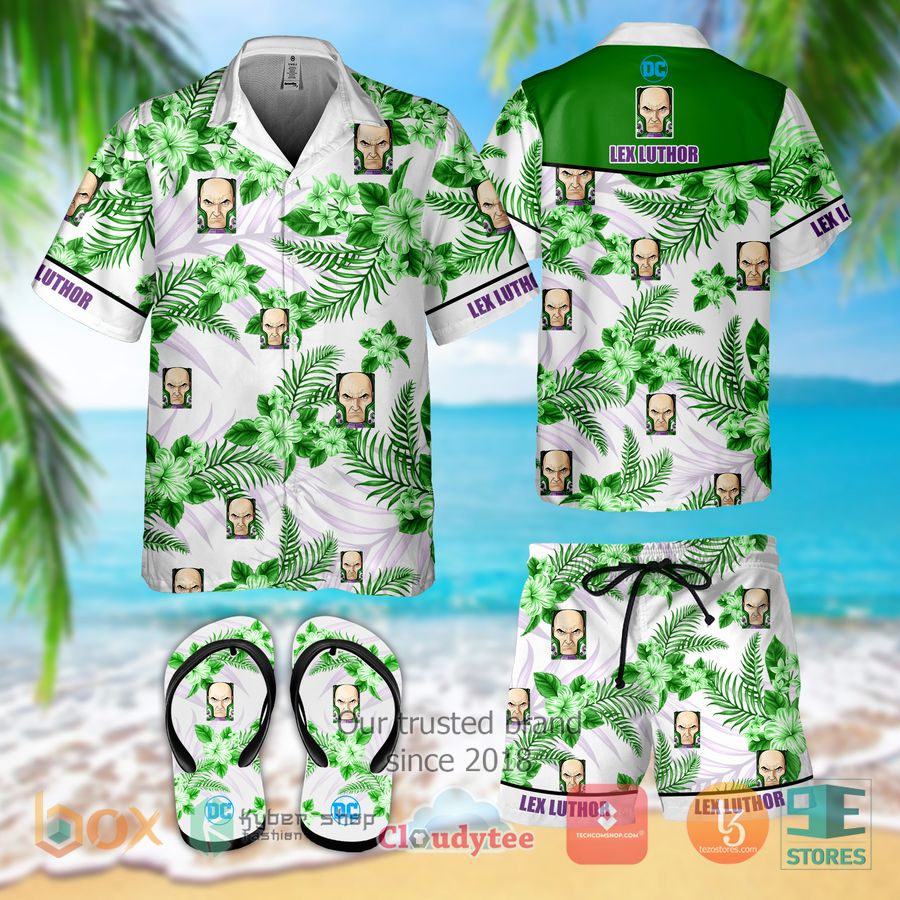 Lex Luthor Hawaiian Shirt, Short, Flip Flops 1