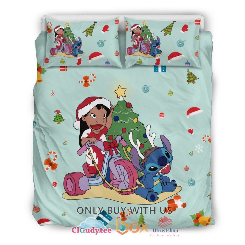 Lilo and Stitch Christmas Bedding Set 1