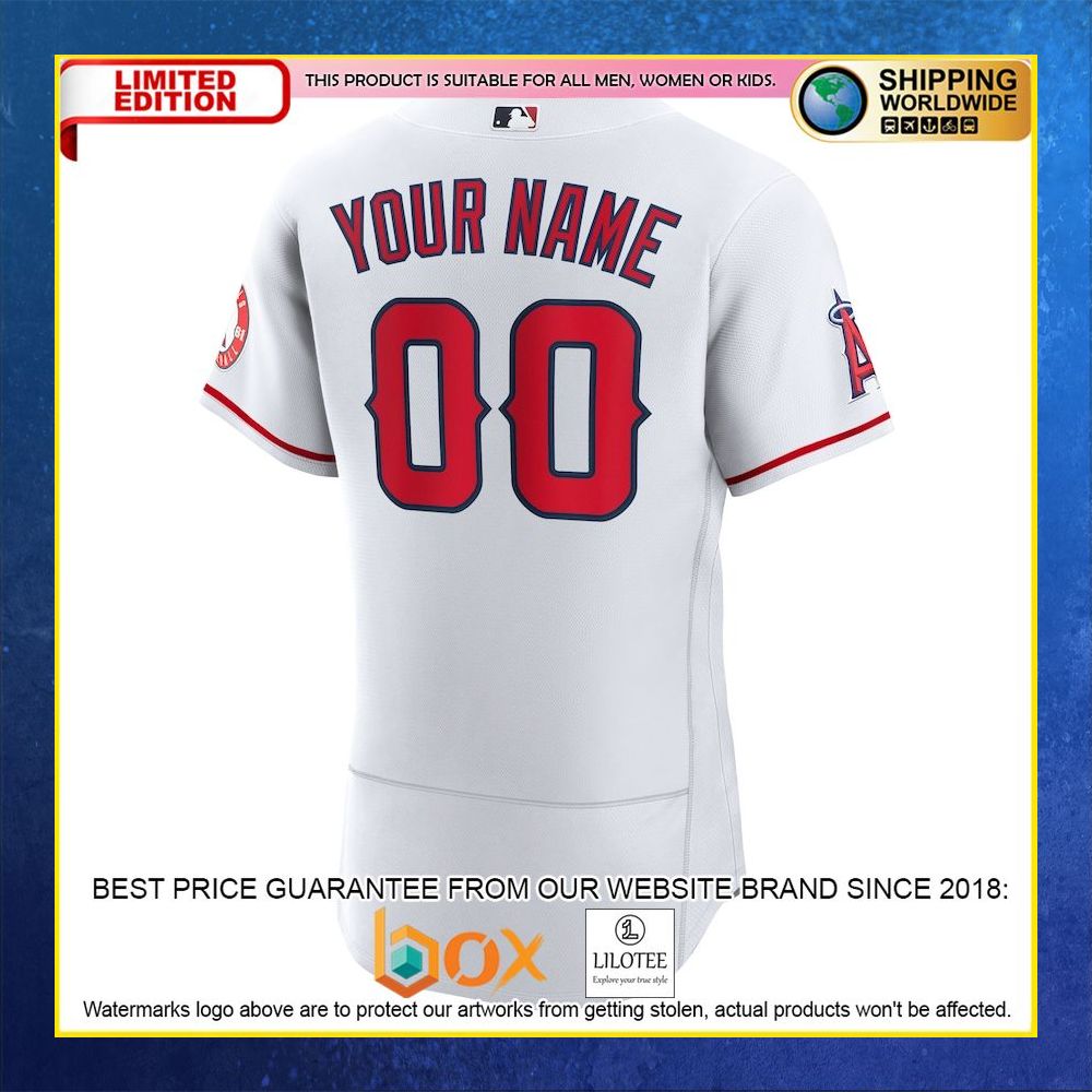 HOT Los Angeles Angels Custom Name Number White Baseball Jersey Shirt 6
