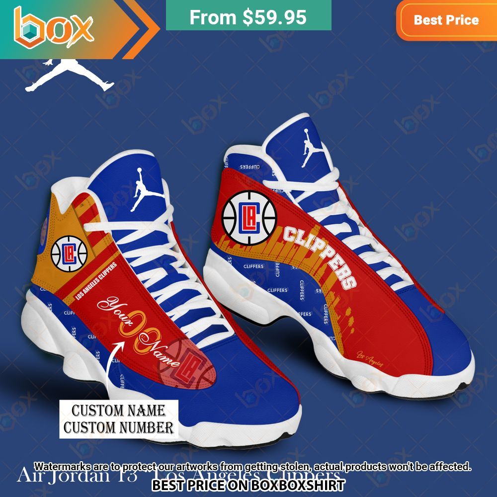 Los Angeles Clippers Personalized Air Jordan 13 Sneaker 5