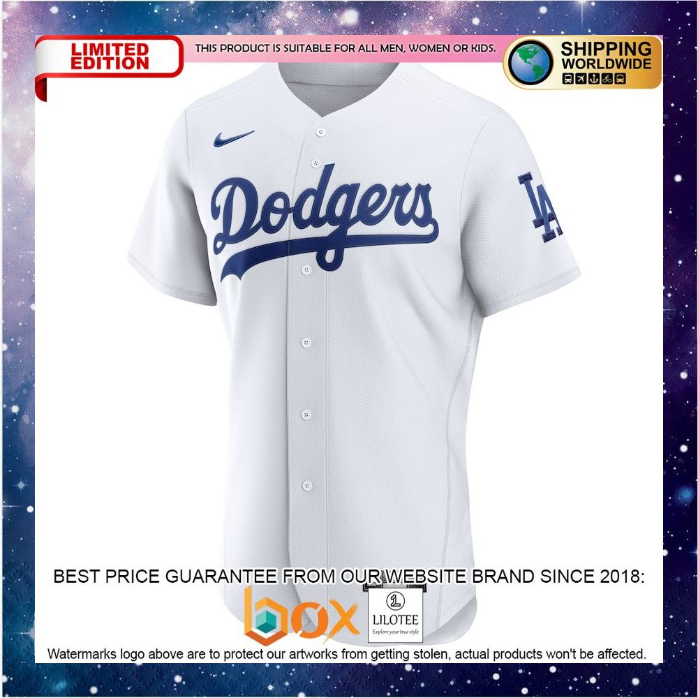 NEW Los Angeles Dodgers Home Authentic Team White Baseball Jersey 2