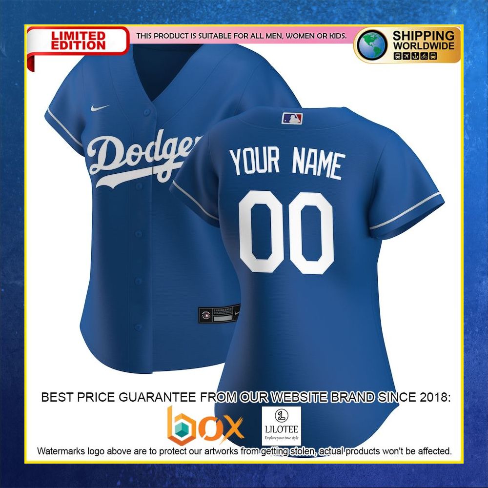 HOT Los Angeles Dodgers Women's Custom Name Number Royal Baseball Jersey Shirt 4