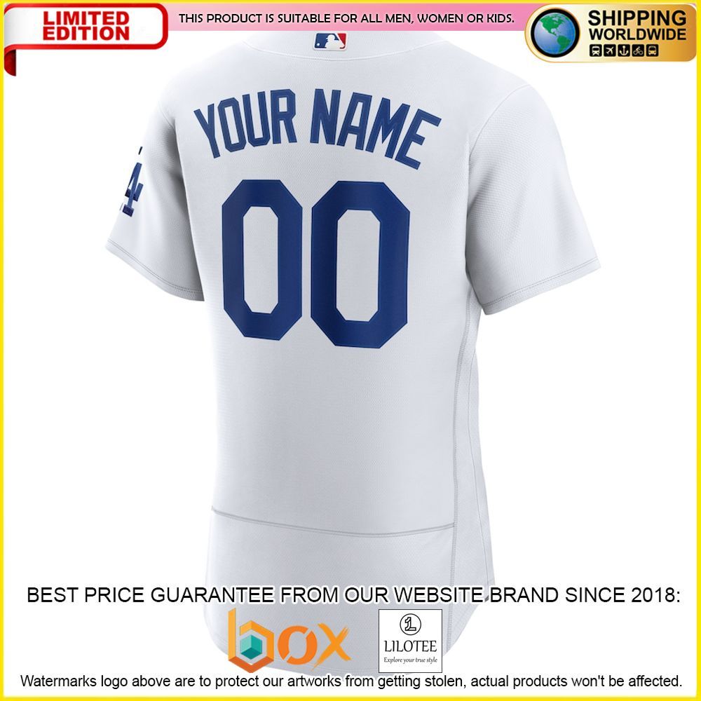 HOT Los Angeles Dodgers Custom Name Number White Baseball Jersey Shirt 3