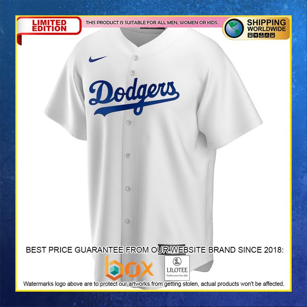 HOT Los Angeles Dodgers Team Custom Name Number White Baseball Jersey Shirt 5
