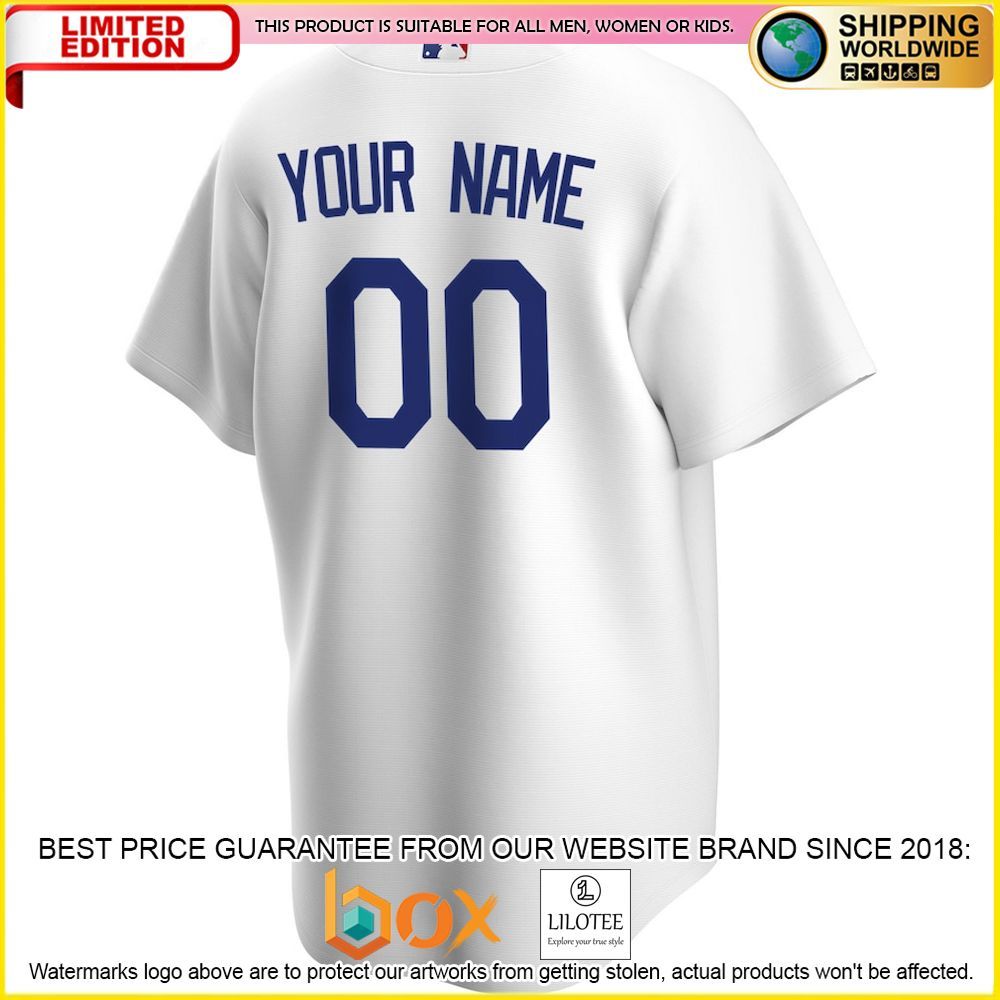 HOT Los Angeles Dodgers Team Custom Name Number White Baseball Jersey Shirt 3