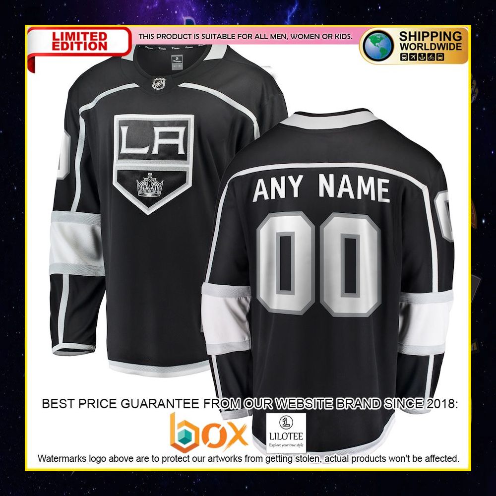 NEW Los Angeles Kings Fanatics Branded Away Custom White Premium Hockey Jersey 8