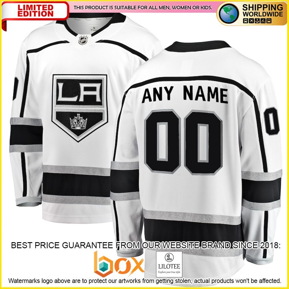 NEW Los Angeles Kings Fanatics Branded Home Custom Black Premium Hockey Jersey 2