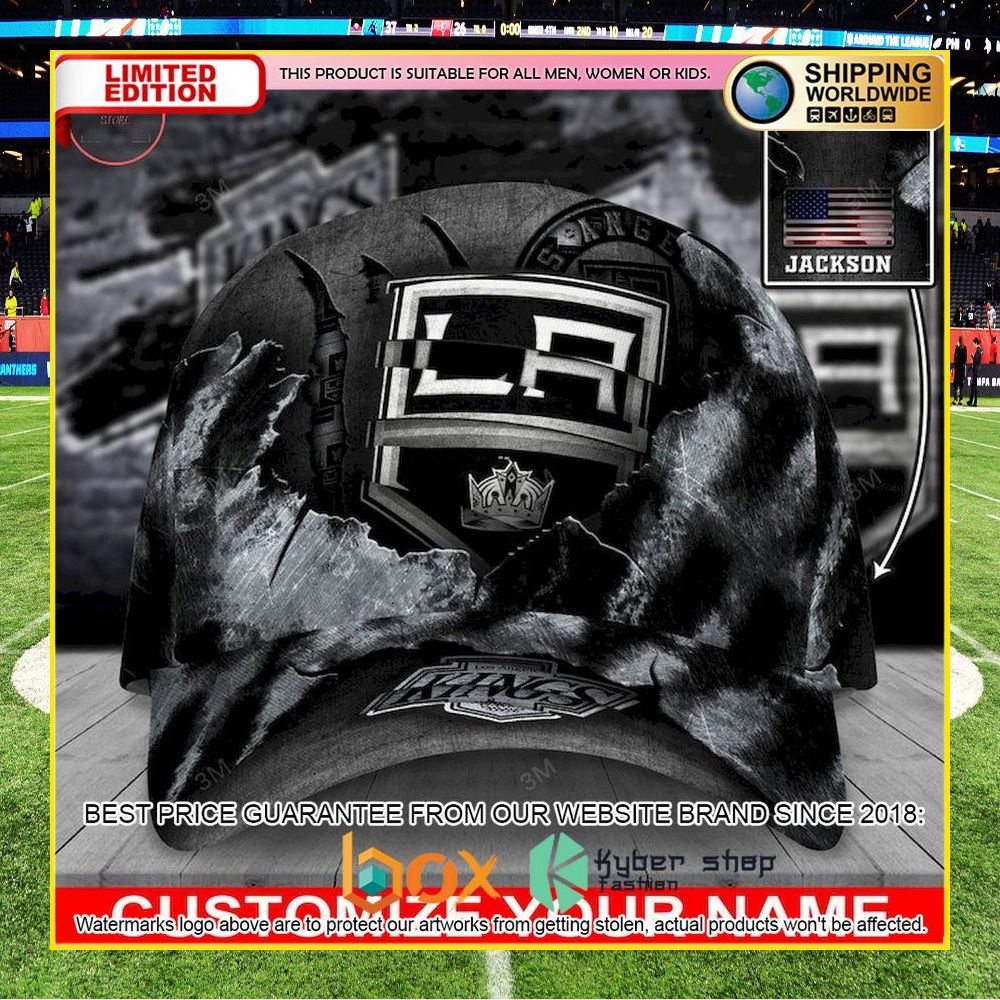 NEW Los Angeles Kings Skull NHL Custom Name Cap Hat 7