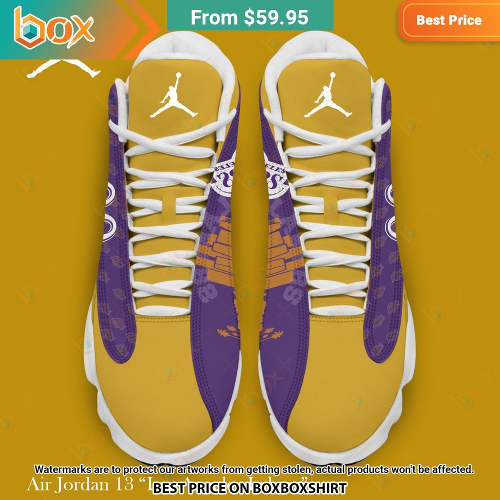 Los Angeles Lakers Personalized Air Jordan 13 Sneaker 3