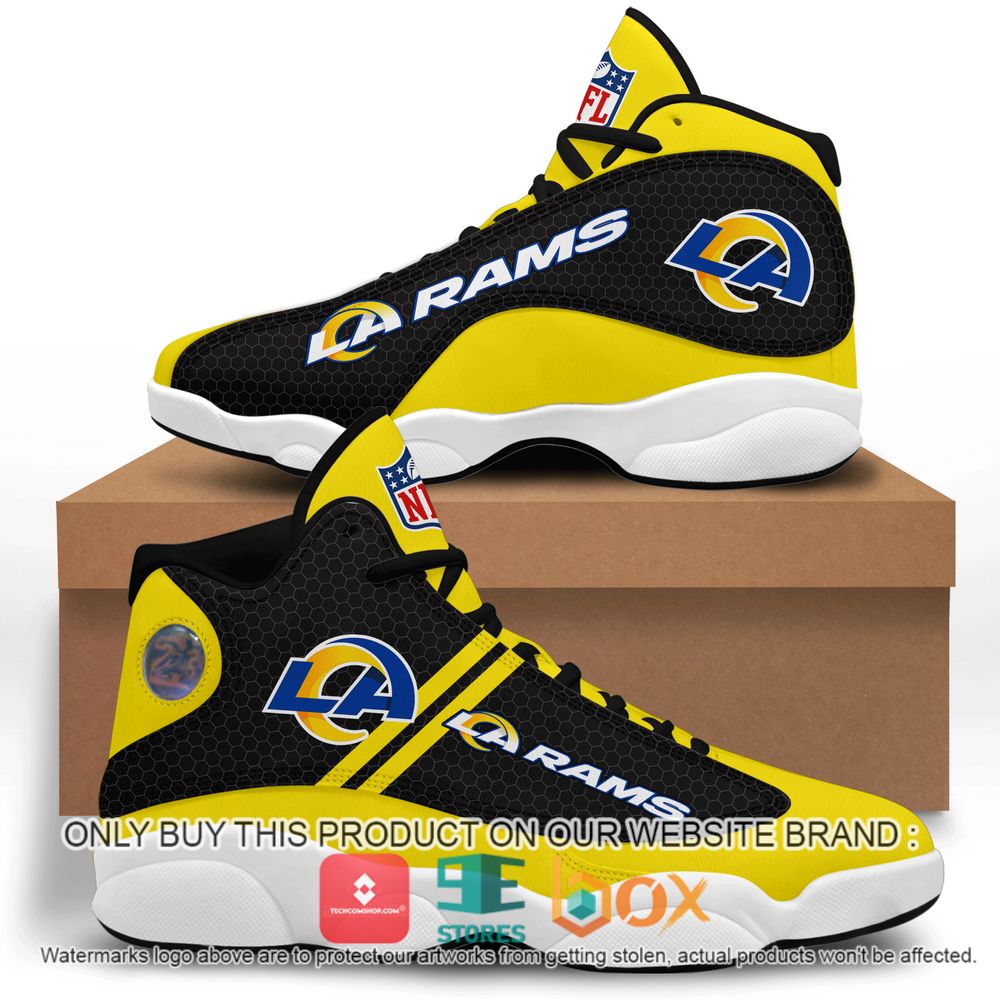 BEST Los Angeles Rams Team Air Jordan 13 Retro Shoes 3