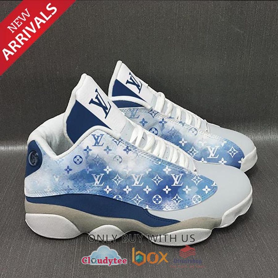 Louis Vuitton Blue White Air Jordan 13 Shoes 1