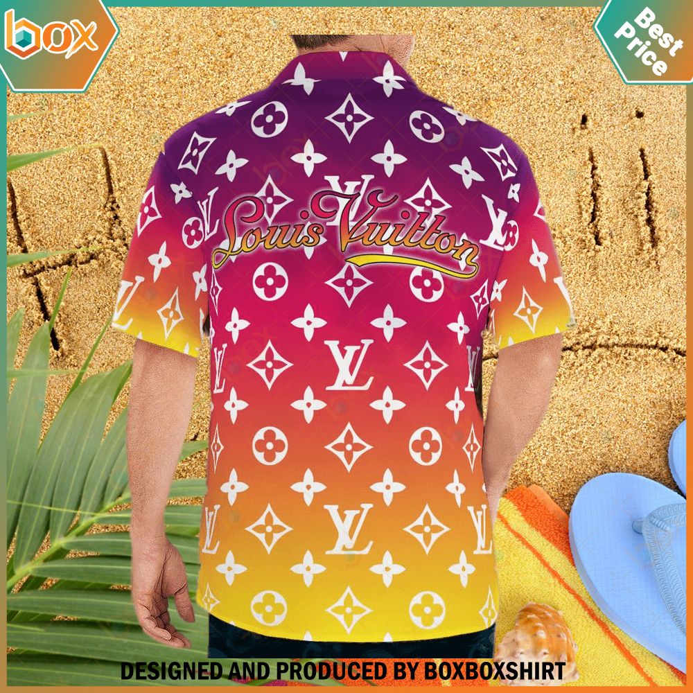 Louis Vuitton Mickey Mouse Gradient Color Hawaiian Shirt, Short
