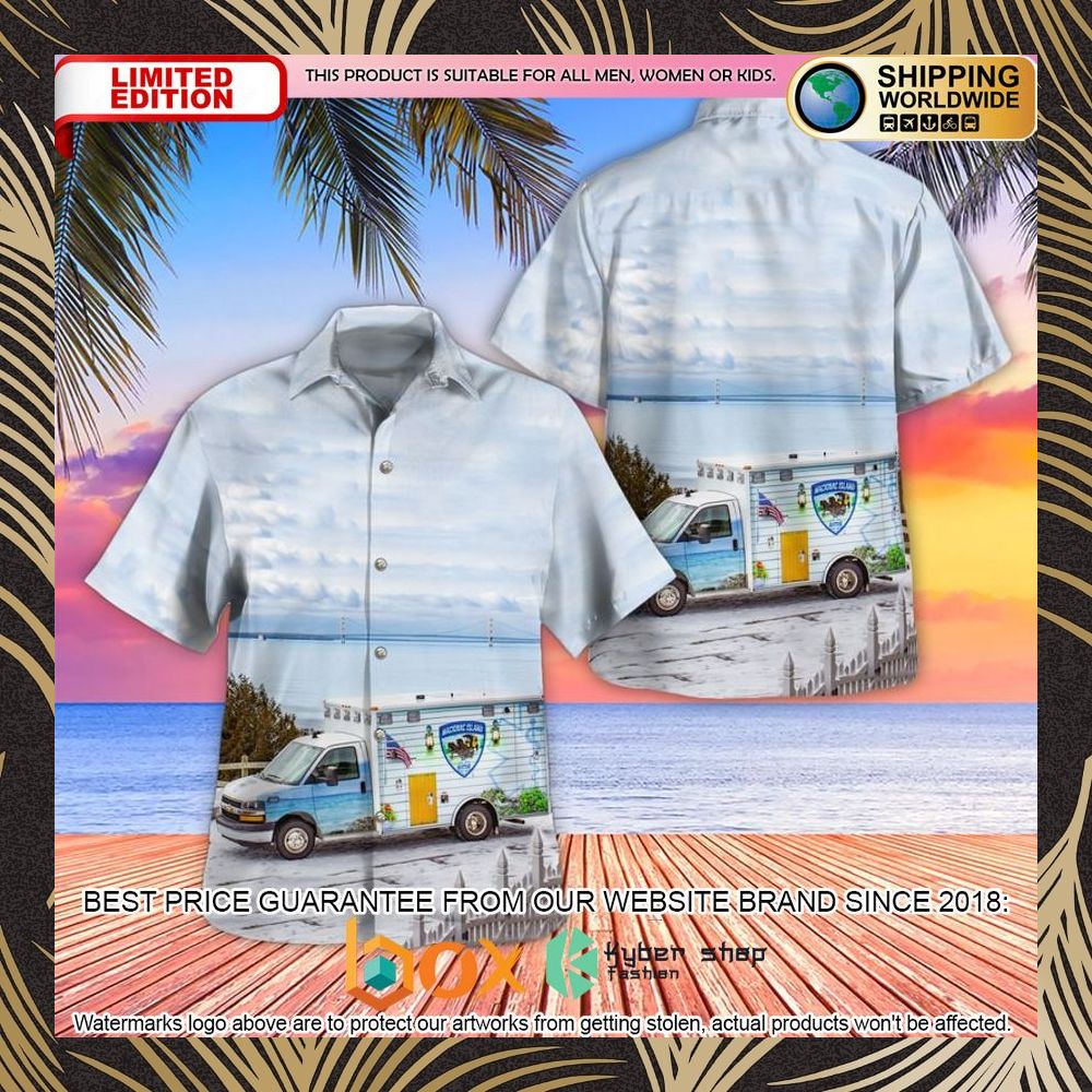 BEST Mackinac Island Michigan Mackinac Island EMS Hawaiian Shirt 5