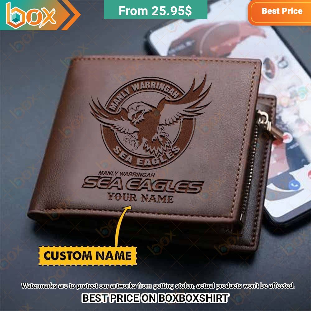 manly warringah sea eagles custom leather wallet 1 935