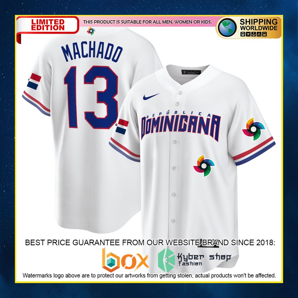NEW Manny Machado 13 Dominicana Premium Baseball Jersey 3