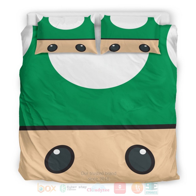 Mario Toad Green Bedding Set 4