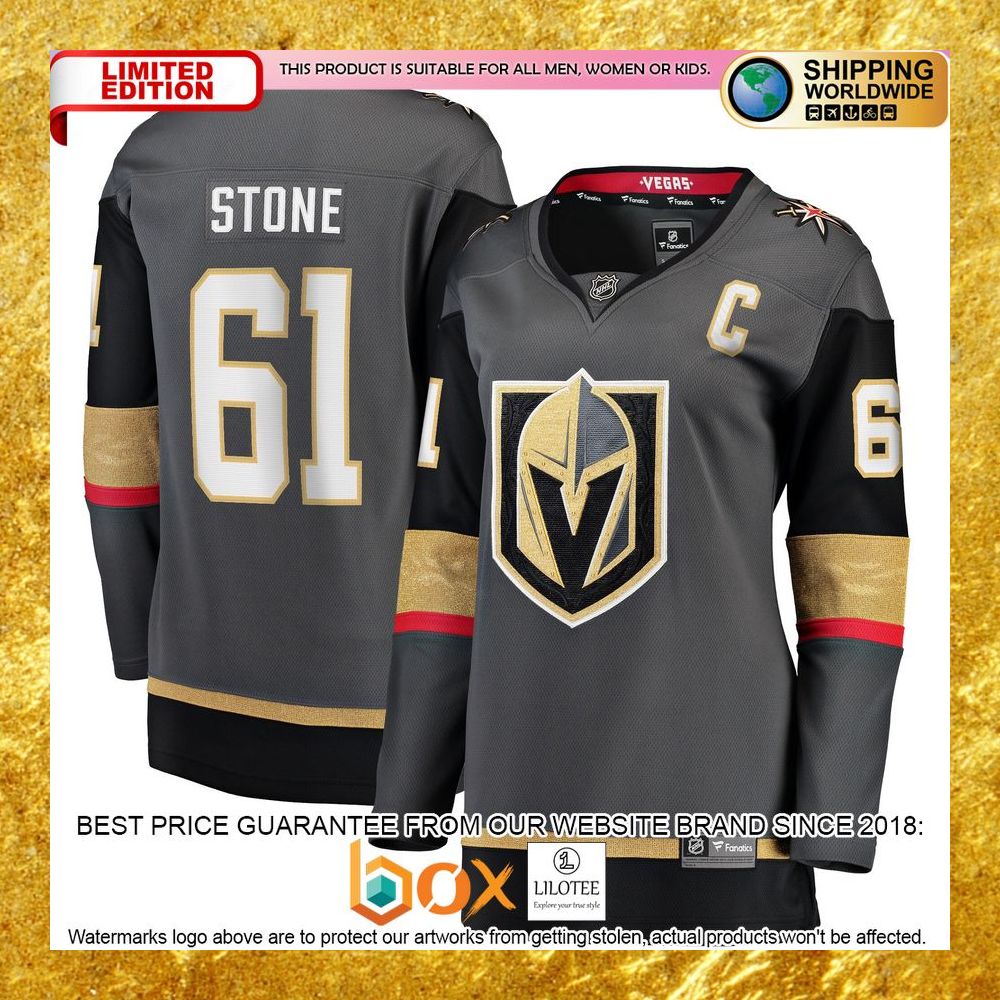 NEW Mark Stone Vegas Golden Knights Women's Home Premier Player Gray Hockey Jersey 5