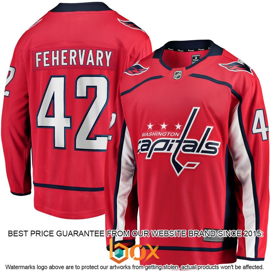 NEW Martin Fehervary Washington Capitals Home Player Red Hockey Jersey 1