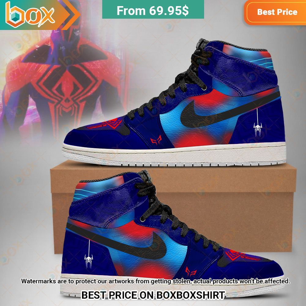 Marvel Spider-Man Across the Spider-Verse Spider 2099 Air Jordan High Top Shoes 1