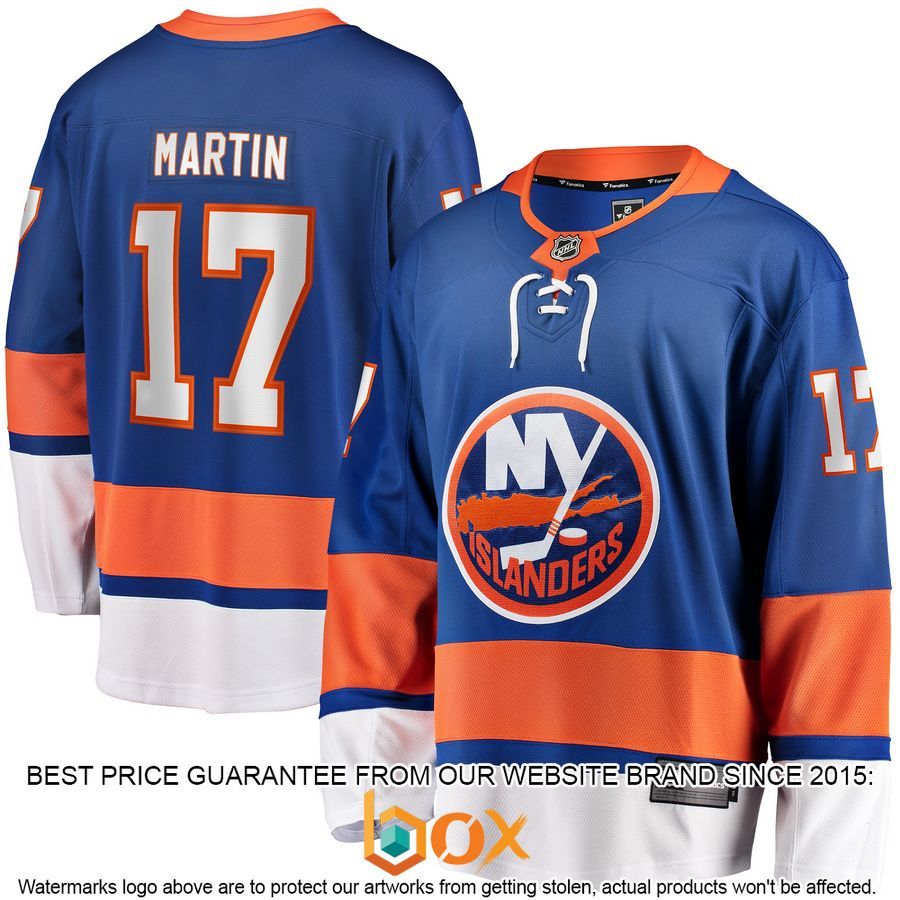 NEW Matt Martin New York Islanders Home Player Royal Hockey Jersey 4