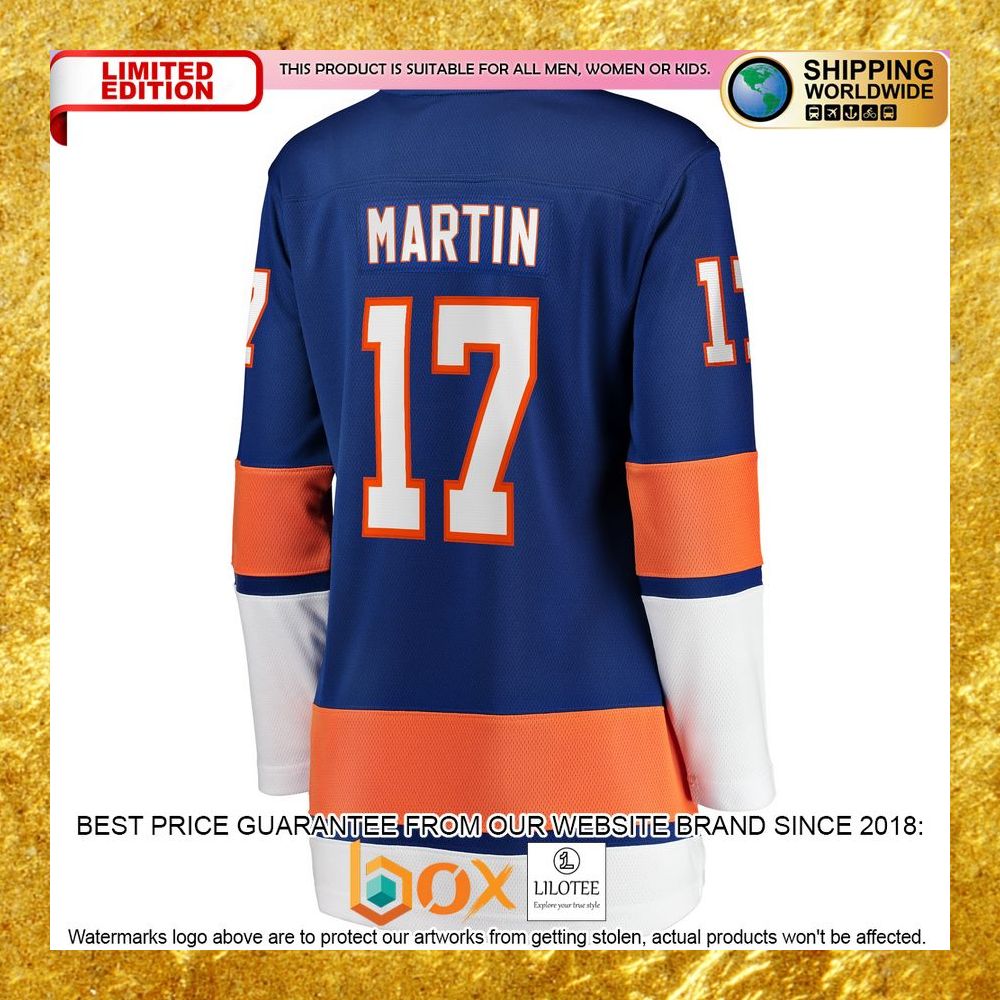 NEW Matt Martin New York Islanders Women's Home Team Player Royal Hockey Jersey 7