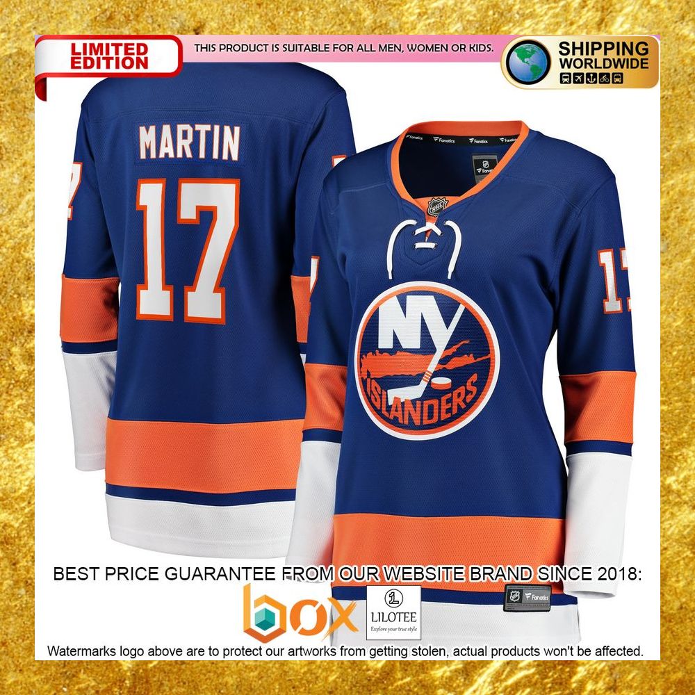 NEW Matt Martin New York Islanders Women's Home Team Player Royal Hockey Jersey 8