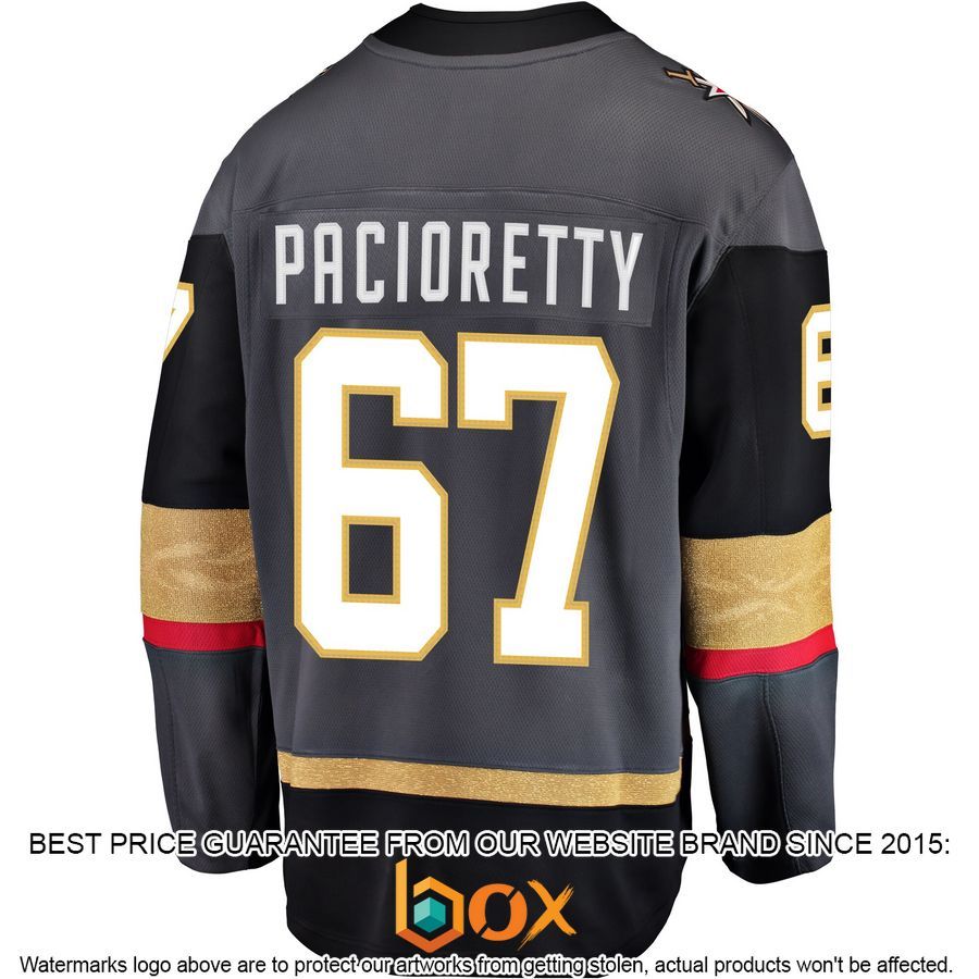 NEW Max Pacioretty Vegas Golden Knights Player Gray Hockey Jersey 3