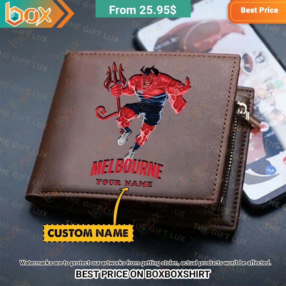 melbourne football club mascot custom leather wallet 1 45