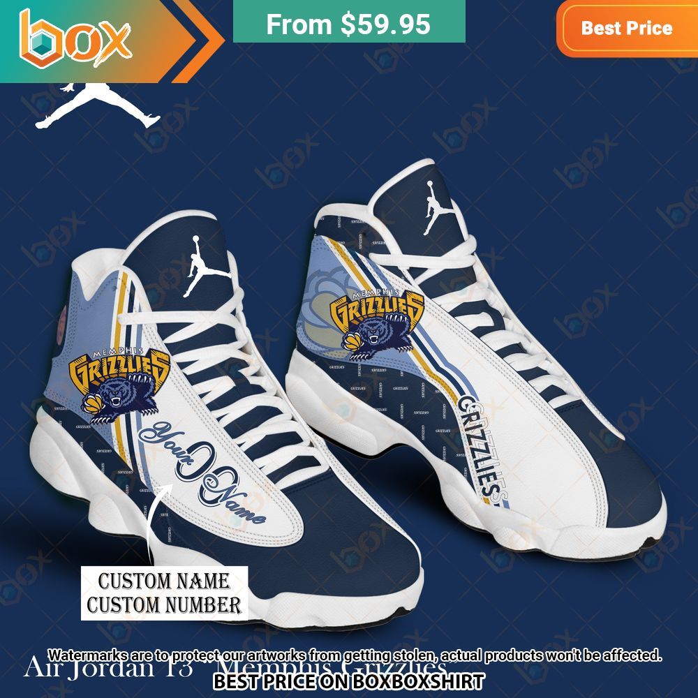 Memphis Grizzlies Personalized Air Jordan 13 Sneaker 5