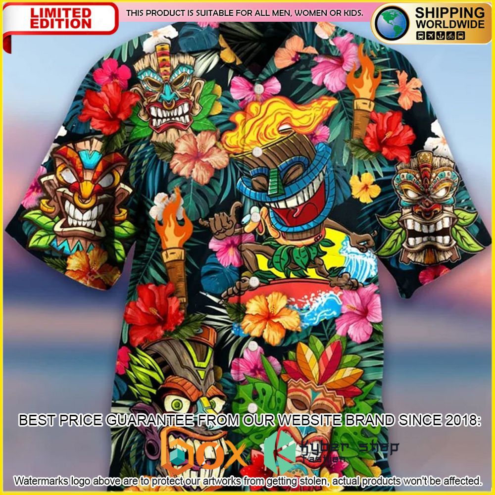 NEW Men Tiki Warrior 3D Hawaii Shirt 1