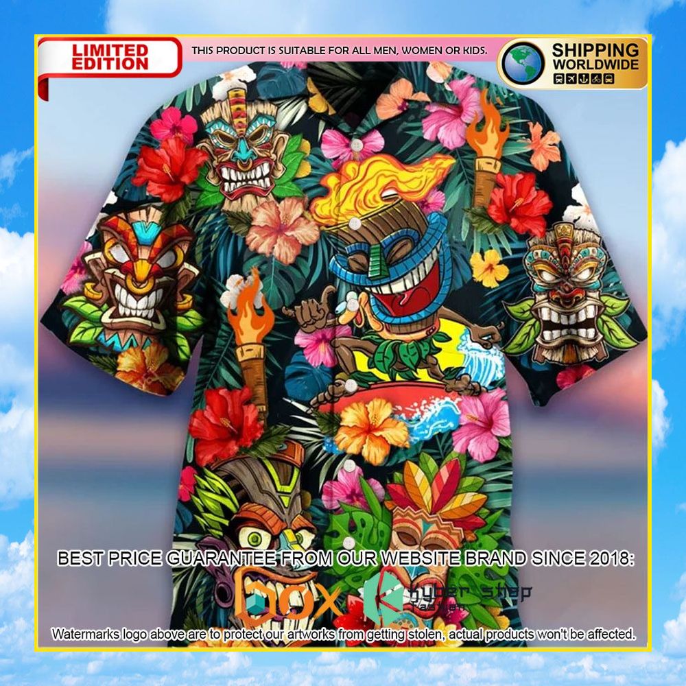 NEW Men Tiki Warrior 3D Hawaii Shirt 5