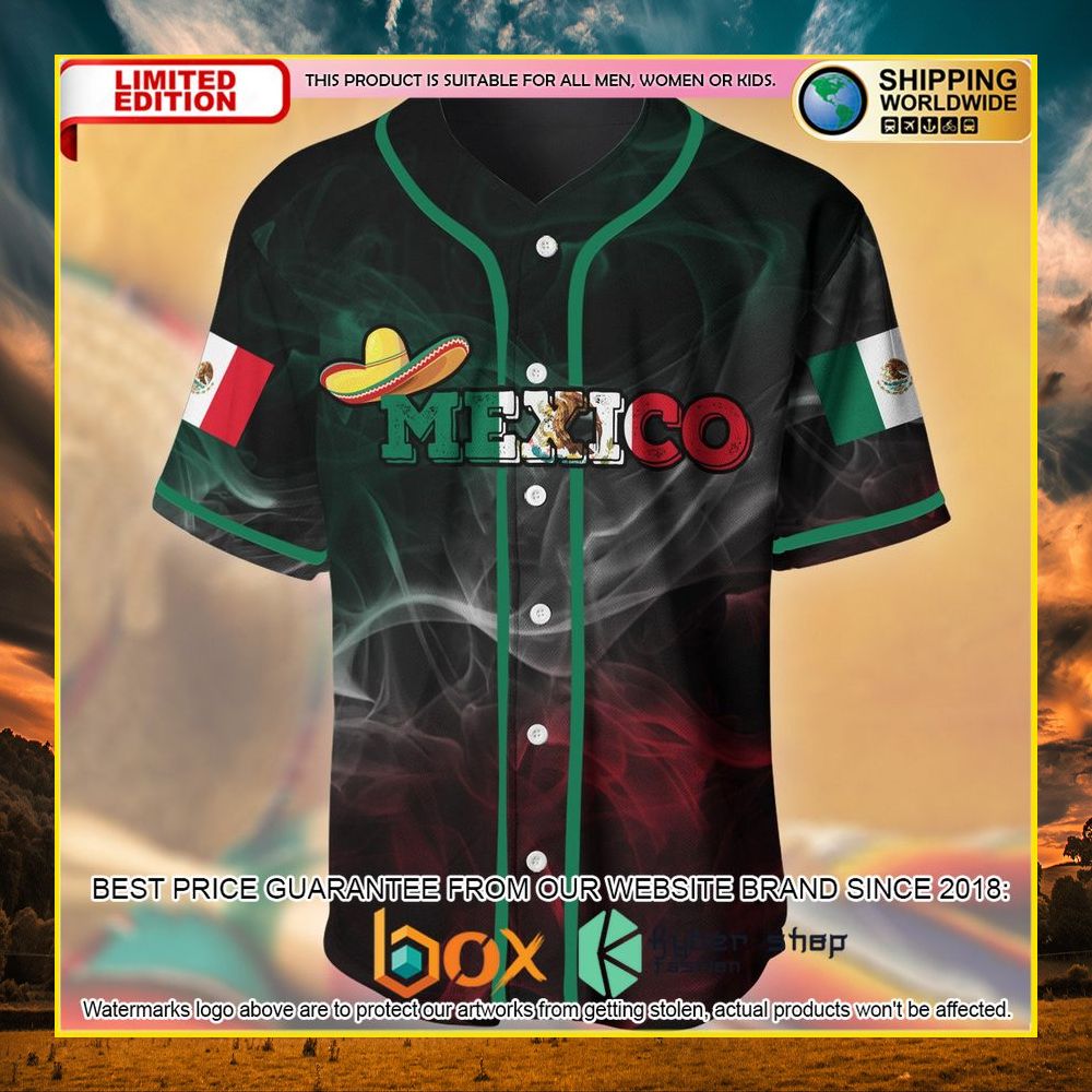 NEW Mexico Flag Custom Name Premium Baseball Jersey 12
