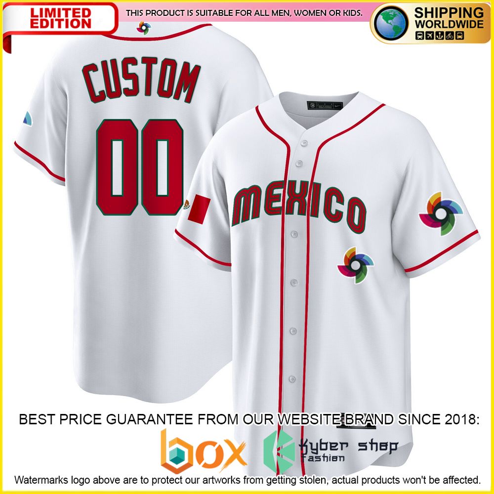 NEW Mexico Personalized Premium Baseball Jersey 3