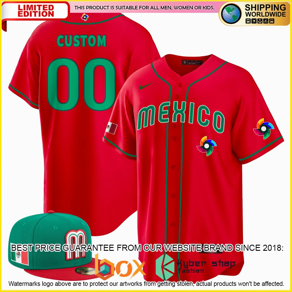 NEW Mexico Personalized Premium Baseball Jersey 5