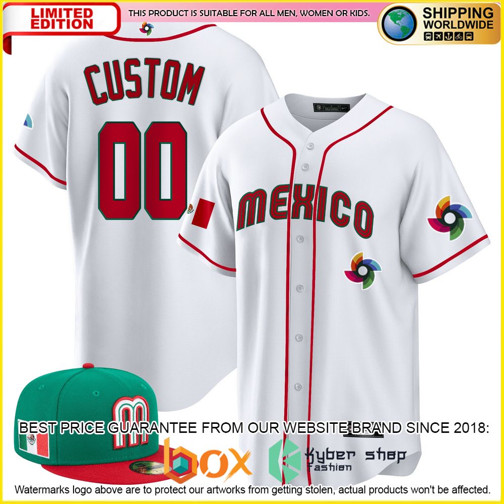 NEW Mexico Personalized Premium Baseball Jersey 6