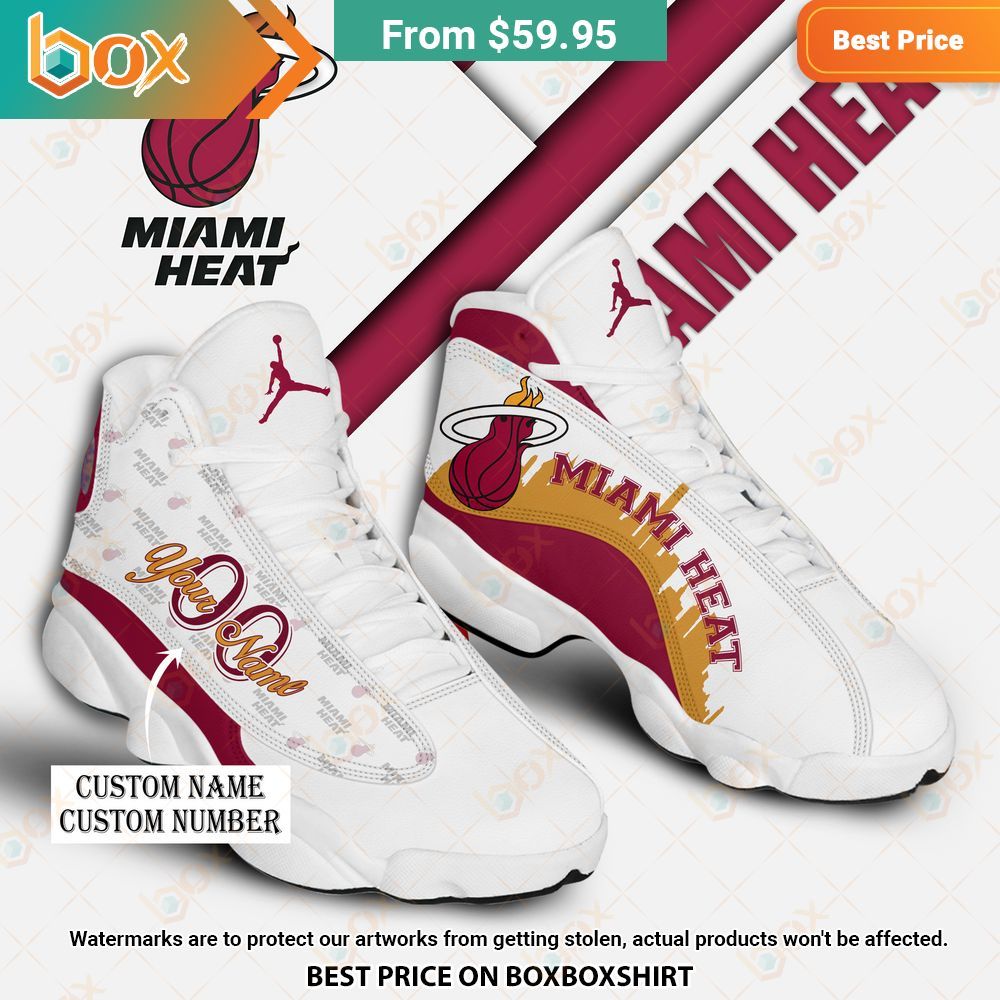 Miami Heat Personalized Air Jordan 13 Sneaker 1