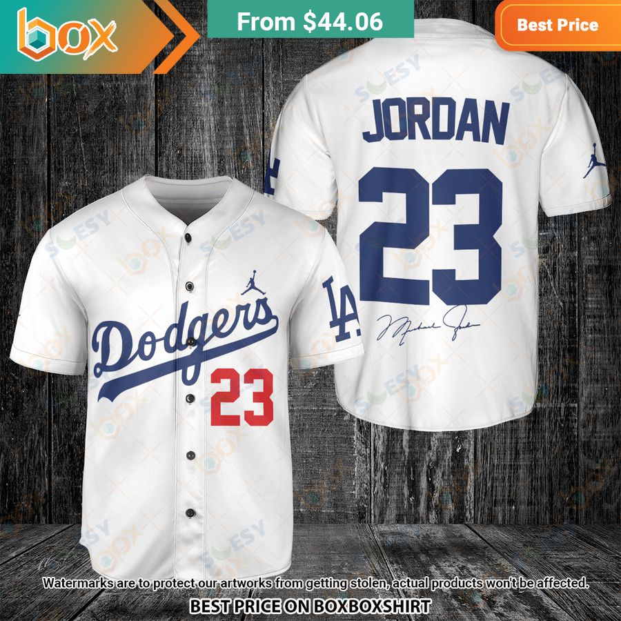 BEST Michael Jordan 23 La Dodgers Baseball Jersey 1