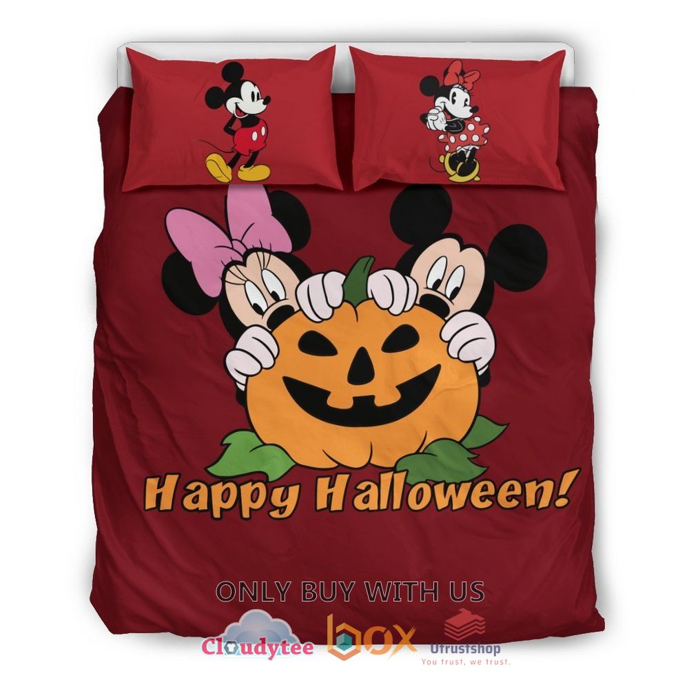 Mickey And Minnie Halloween Bedding Set 1