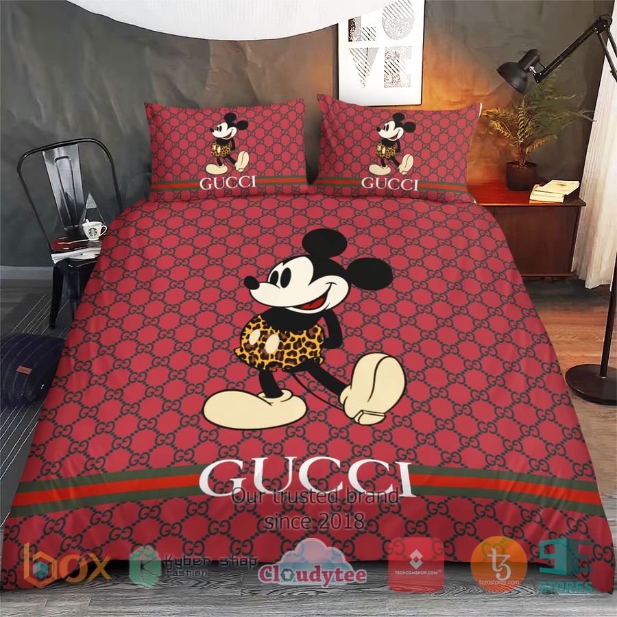 Mickey Mouse and Gucci Bedding Set 1