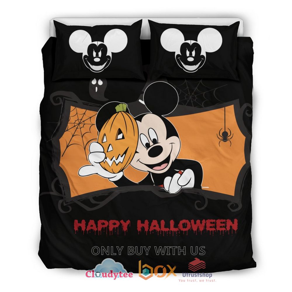 Mickey Mouse Happy Halloween Pumpkin Bedding Set 1