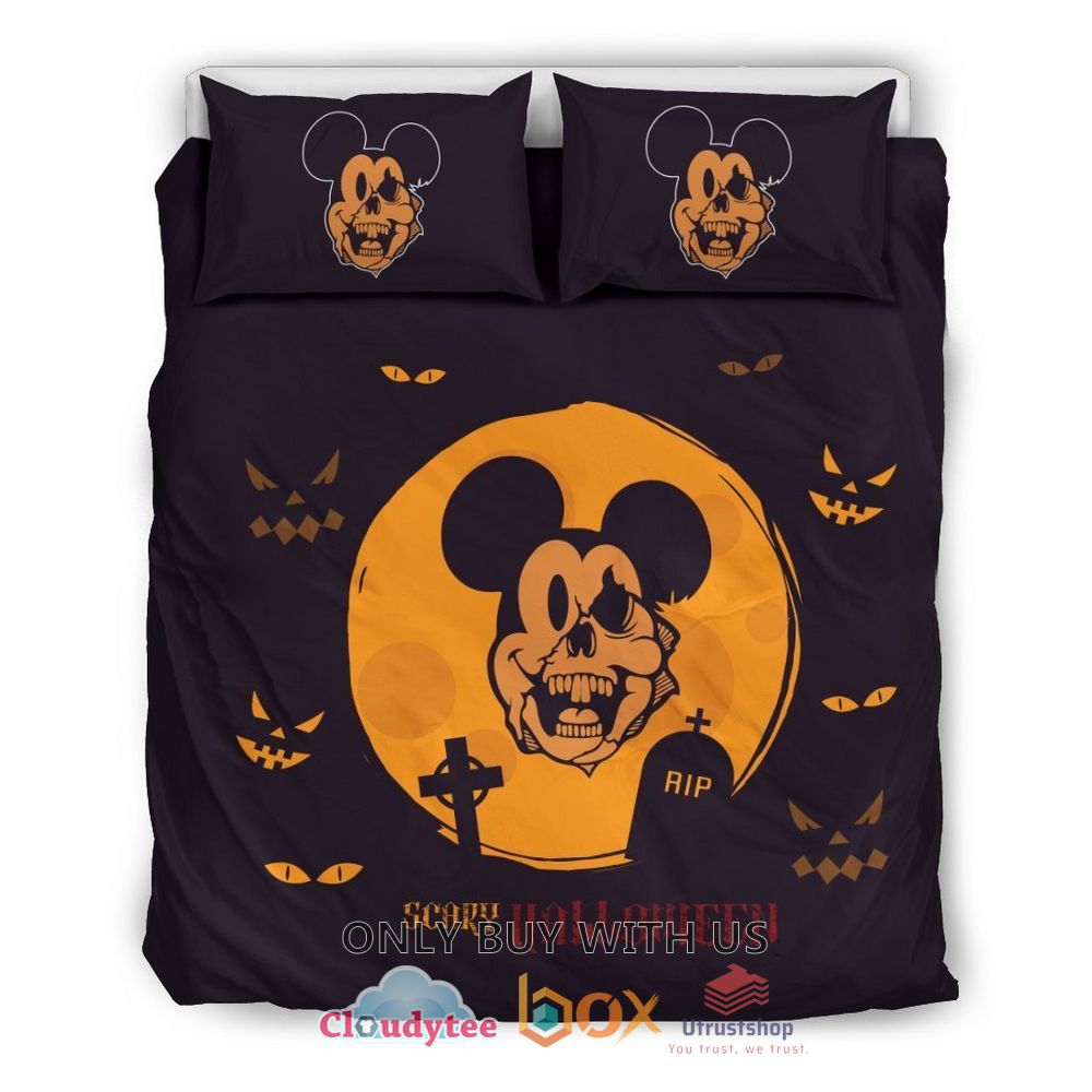 Mickey Scary Halloween Pumpkin Bedding Set 1