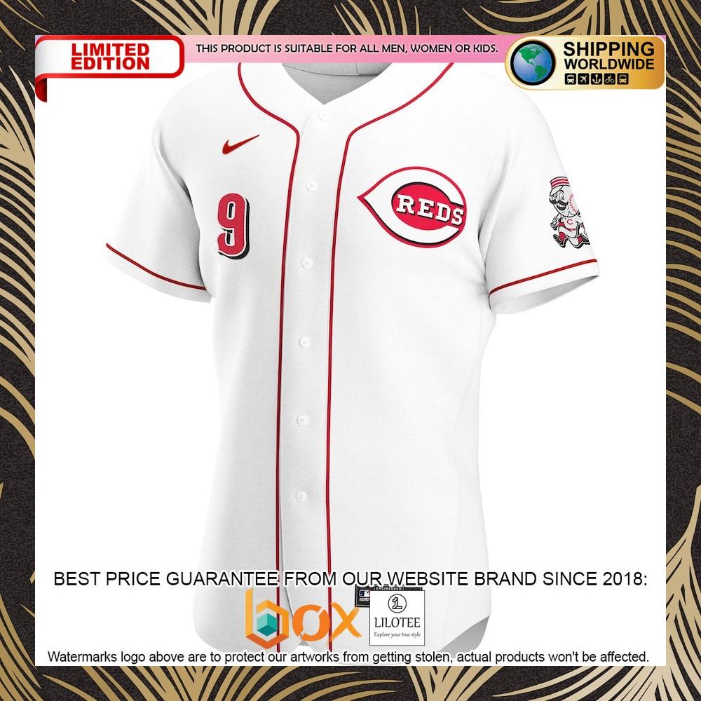 NEW Mike Moustakas Cincinnati Reds Home Authentic Player White Baseball Jersey 5