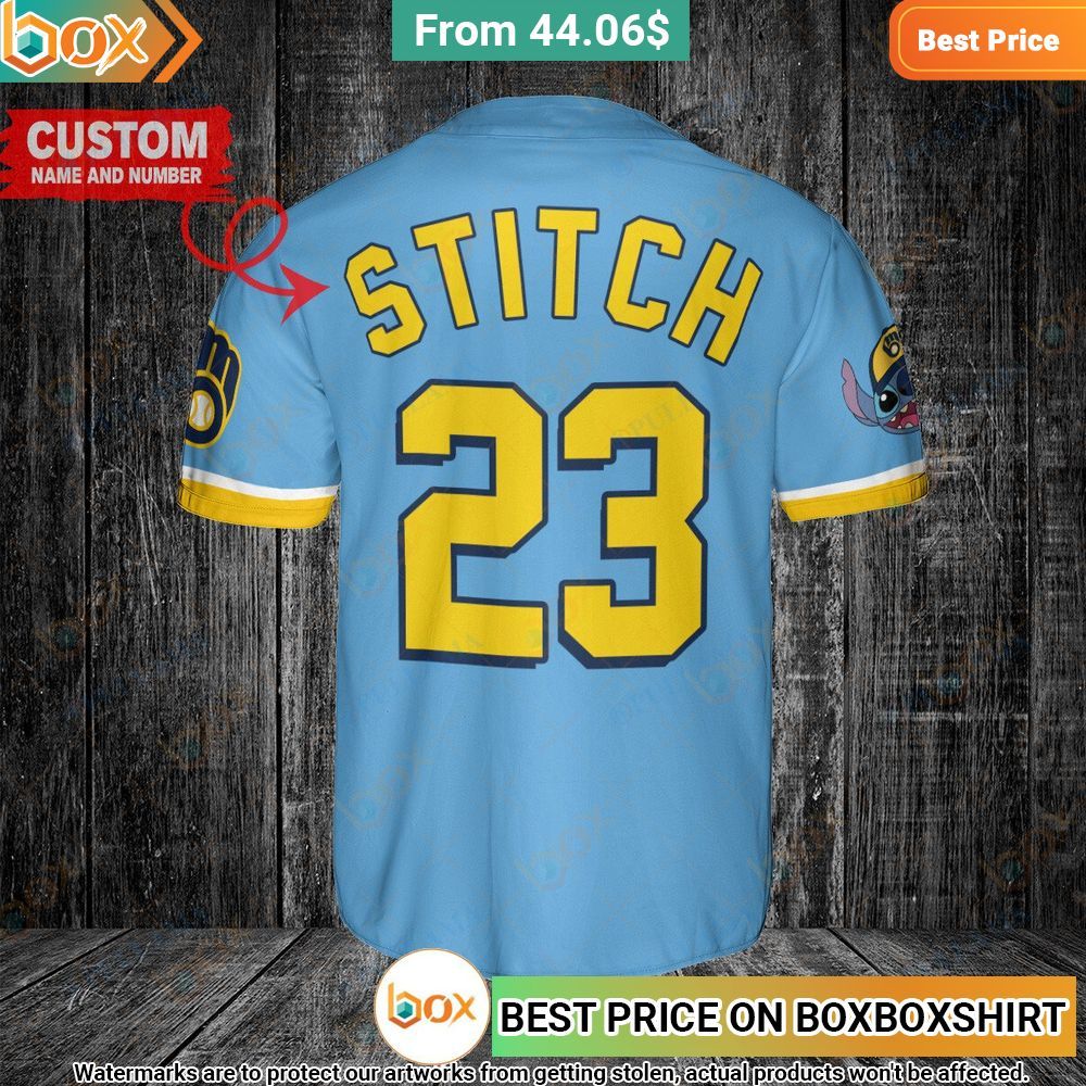 Milwaukee Brewers Stitch City Connect Personalized Baseball Jersey 5