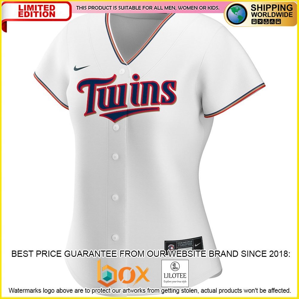 HOT Minnesota Twins Women's Custom Name Number White Baseball Jersey Shirt 2