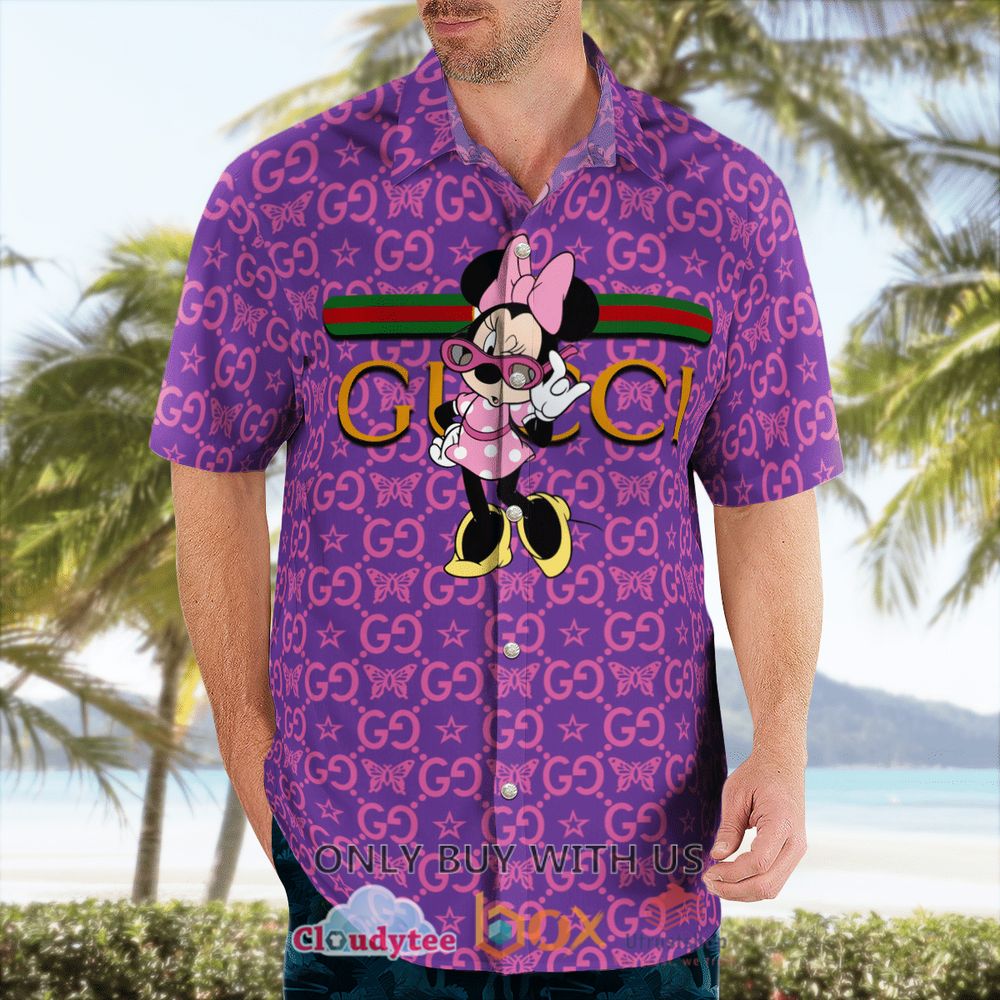 Minnie Mouse Gucci Pink Hawaiian Shirt, Short - Express your unique ...