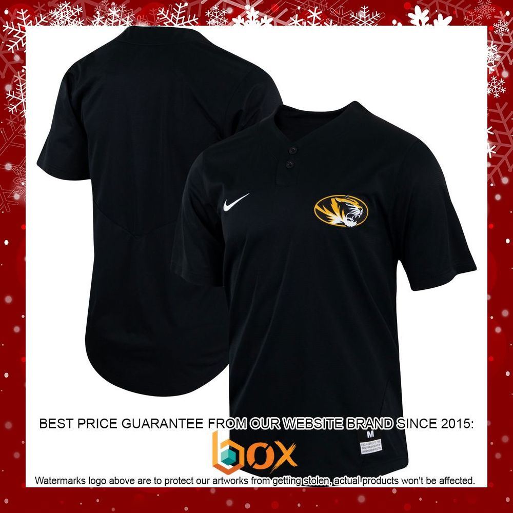 BEST Missouri Tigers Nike Two-Button Replica Black Baseball Jersey 1