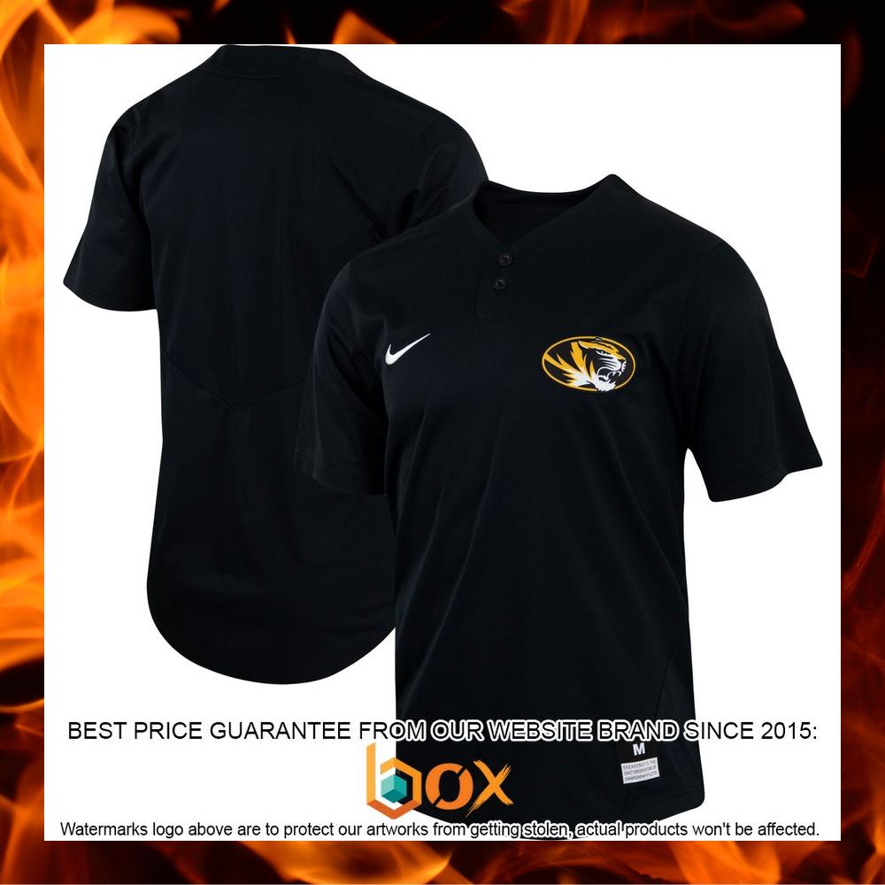BEST Missouri Tigers Nike Two-Button Replica Black Baseball Jersey 8